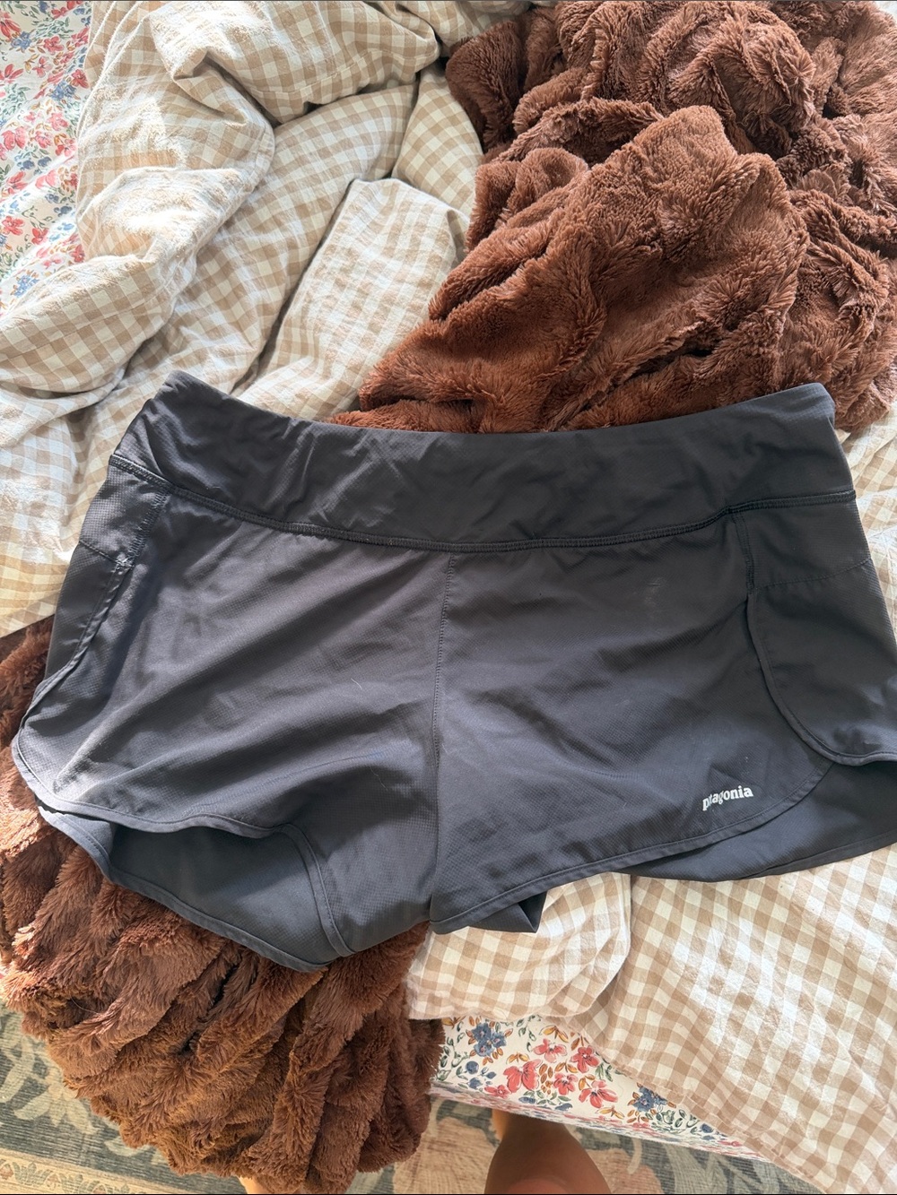 Patagonia Black Women's Athletic Shorts with Side Pocket